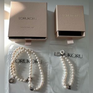 UNISEX LORUKORU pearl necklace and bracelet Italian jewelry
